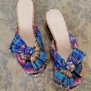 Loeffler Randall Pink and Blue Mules with Elegant Design